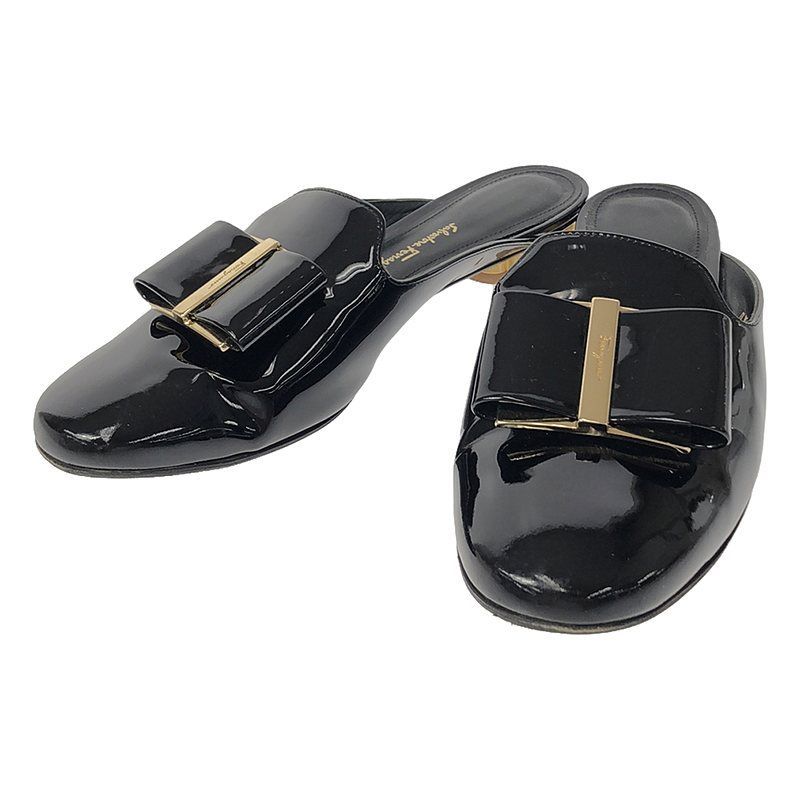 Salvatore Ferragamo / サルヴァトーレフェラガモ | パテントレザー ミュール / フラットシューズ | 6C | レディース