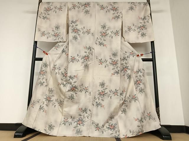 平和屋着物□本場大島紬 菱花文 正絹 逸品 未使用 CAAS5845oy 平和屋