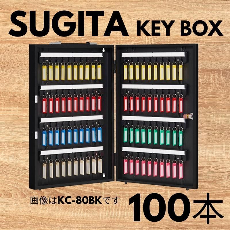 エースキーボックス 100本用 ブラック KC-100BK 杉田エース キーボックス キーキャビネット 物件管理 キーステーション