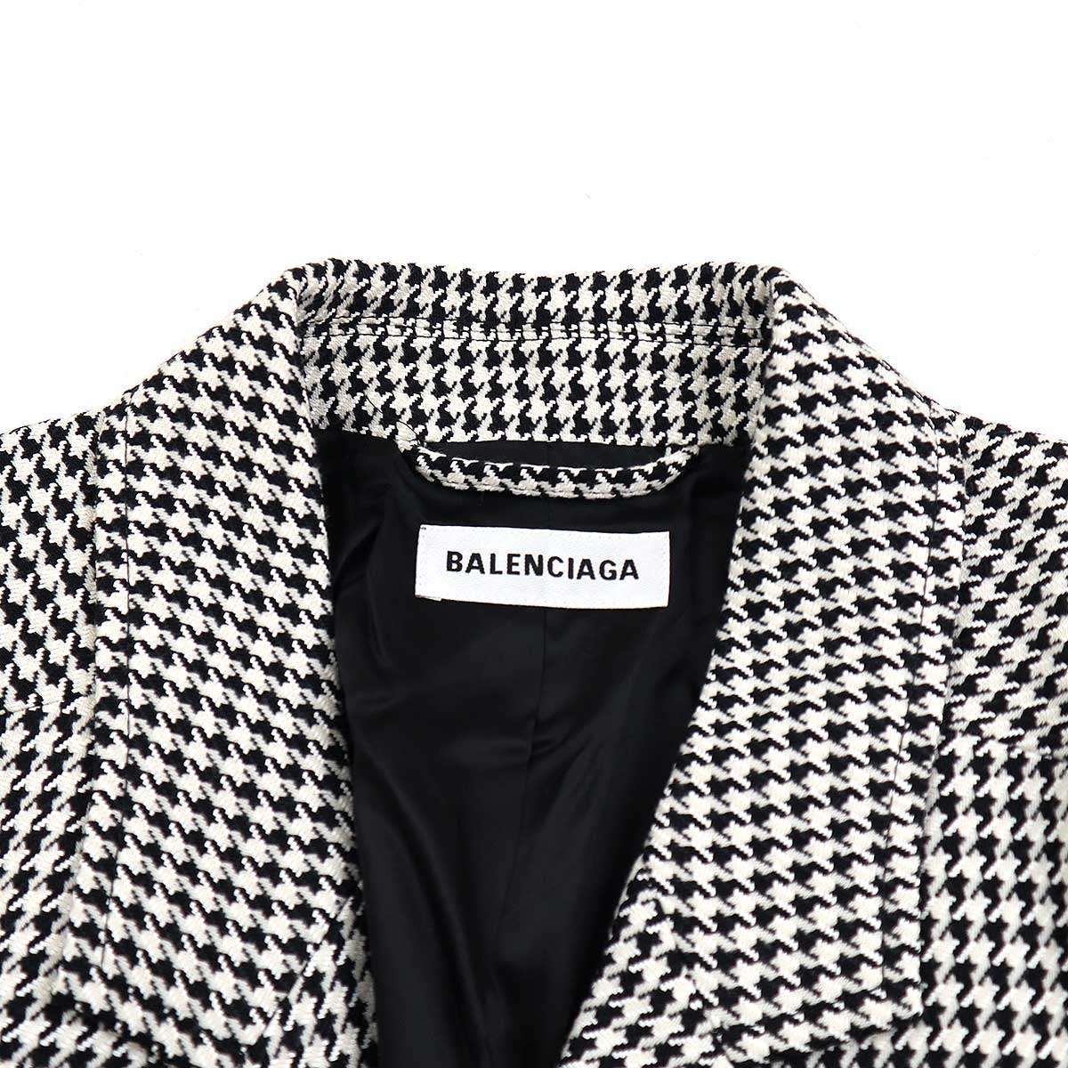 BALENCIAGA バレンシアガ 20AW ハウンドトゥース ダブルブレスト 