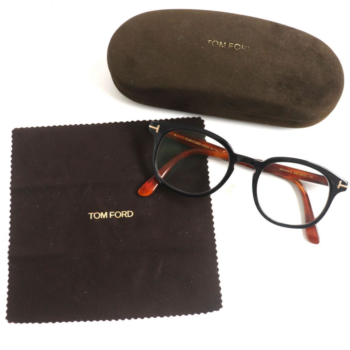 美品▽TOM FORD トムフォード TF5445-D マーブル柄 メガネ/アイウェア