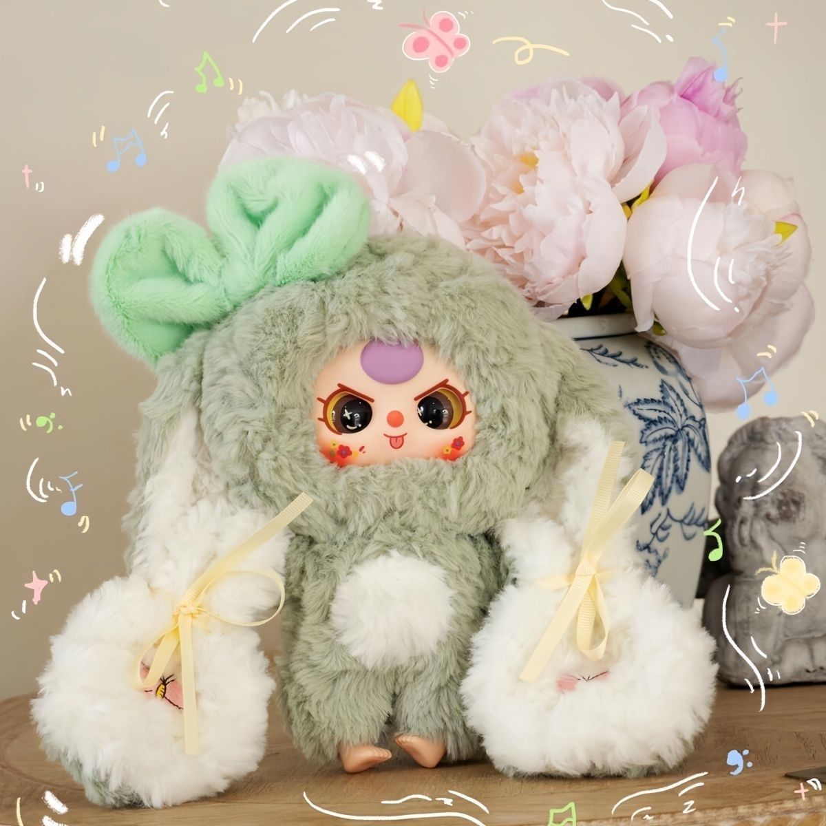 Baby three ウサギの回帰シリーズ ぬいぐるみストラップ