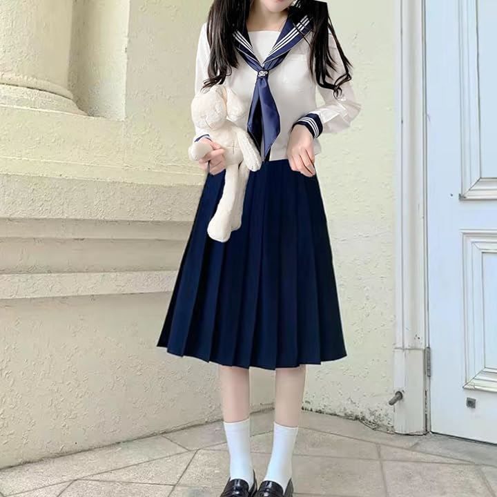 FARFADET セーラー服 スカート スカーフ 上下 3点セット コスプレ 制服 女子学生服 コスチューム( XL) - メルカリ