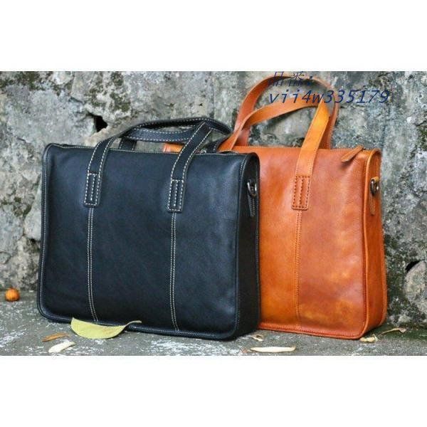 ヌメ革 パソコンバッグ ハンドバッグ メンズバッグ ビジネスバッグ 通勤 手提げバッグ トートバッグ 大容量 vii4w335179