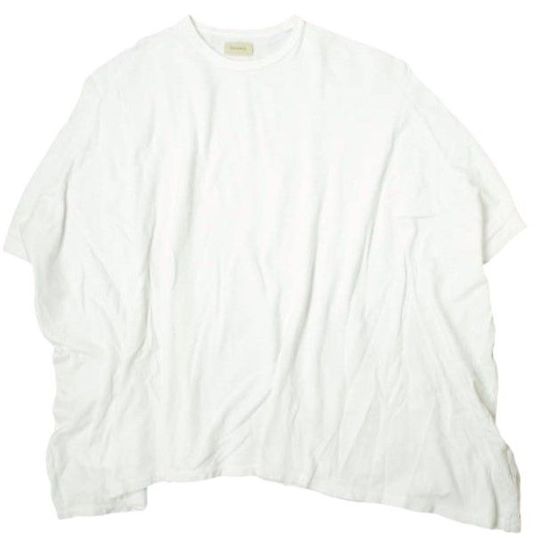 maturely マチュアリー 22SS 日本製 Poncho Jersey ポンチョジャージー 13-04-1008-823 ONE SIZE ホワイト BEAMS オーバーサイズ ドレープ Tシャツ トップス g13532