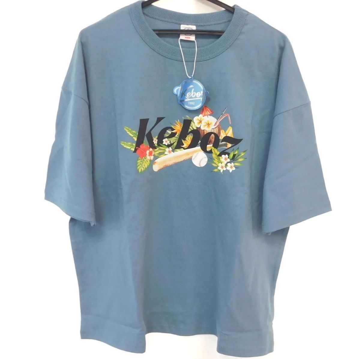 ♪0208 KEBOZ ケボズ 未使用タグ付き ロゴプリント ロングTシャツ