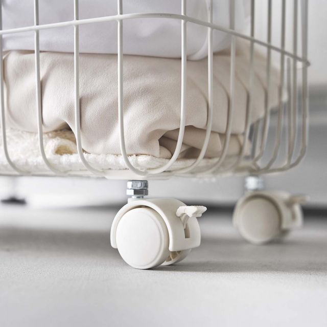 ランドリーバスケット トスカ キャスター付き ワイド＆ロー ホワイト WH 雑貨 インテリア インテリア雑貨 家具 シンプル おしゃれ クール 感 ブランド 省スペース 収納 コンパクト SKLAD-KIRPICHA_RU