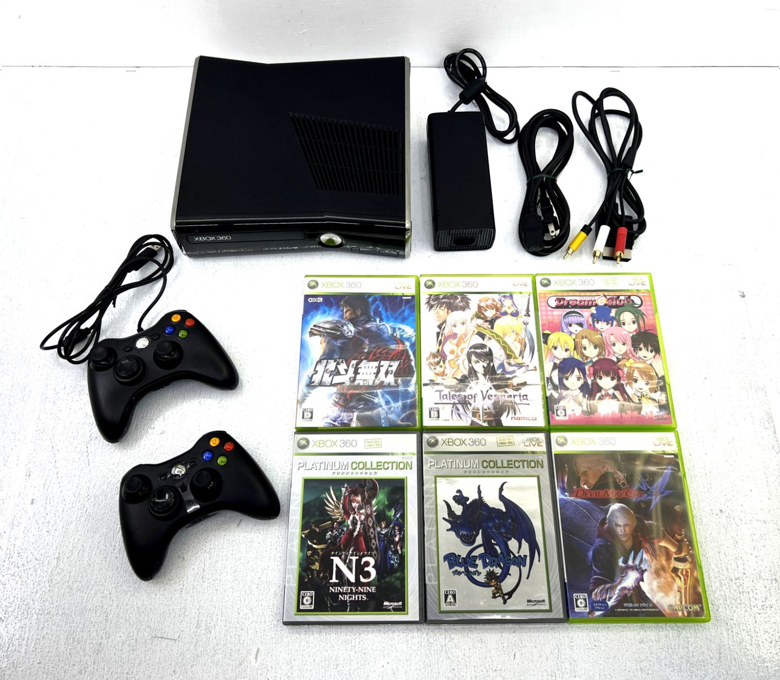 盛岡24-0224 すぐ遊べるセット XBOX360 250GB ソフト6本セット 120