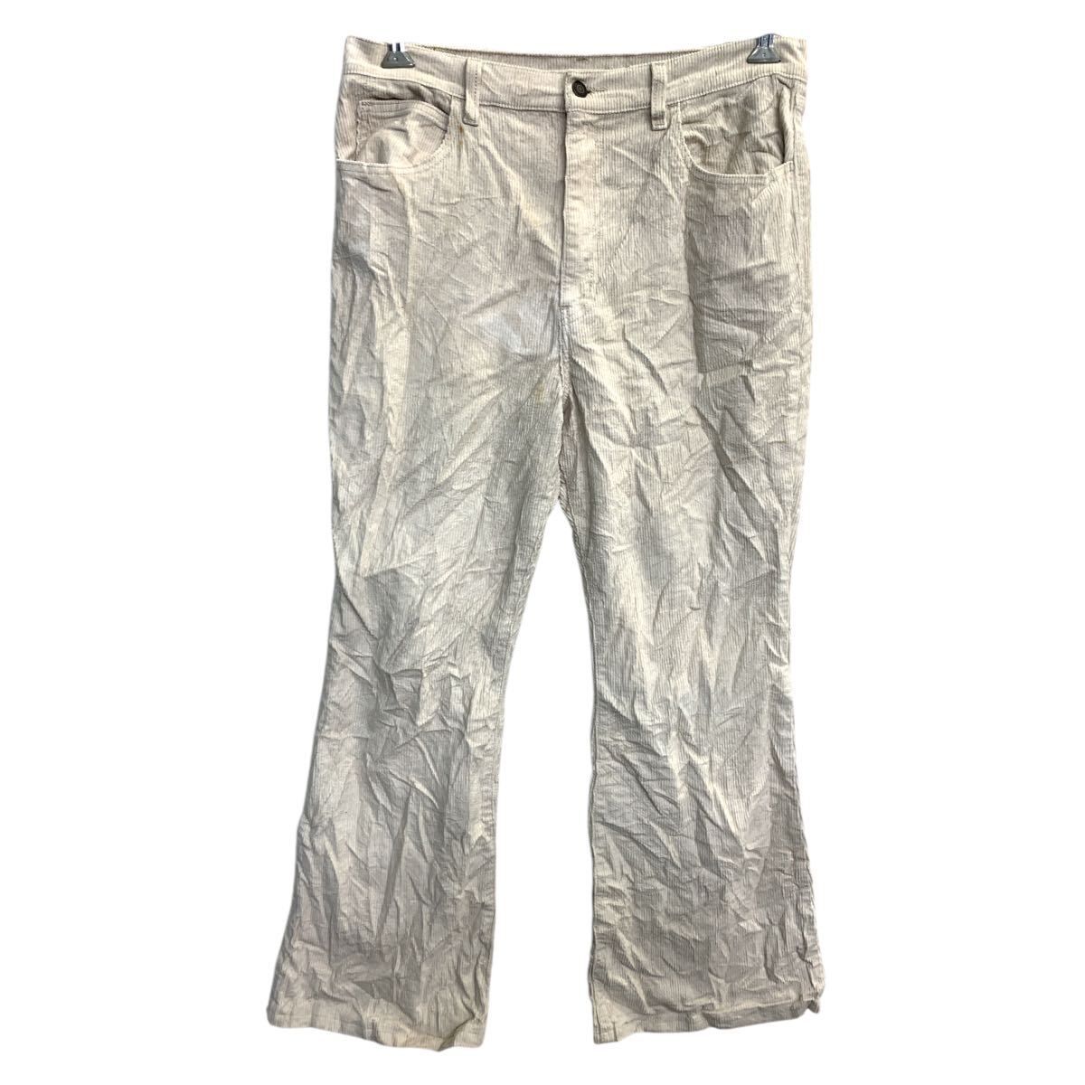 Levi's コーデュロイパンツ W32 リーバイス フレア ホワイト 古着卸 アメリカ仕入 2503-665
