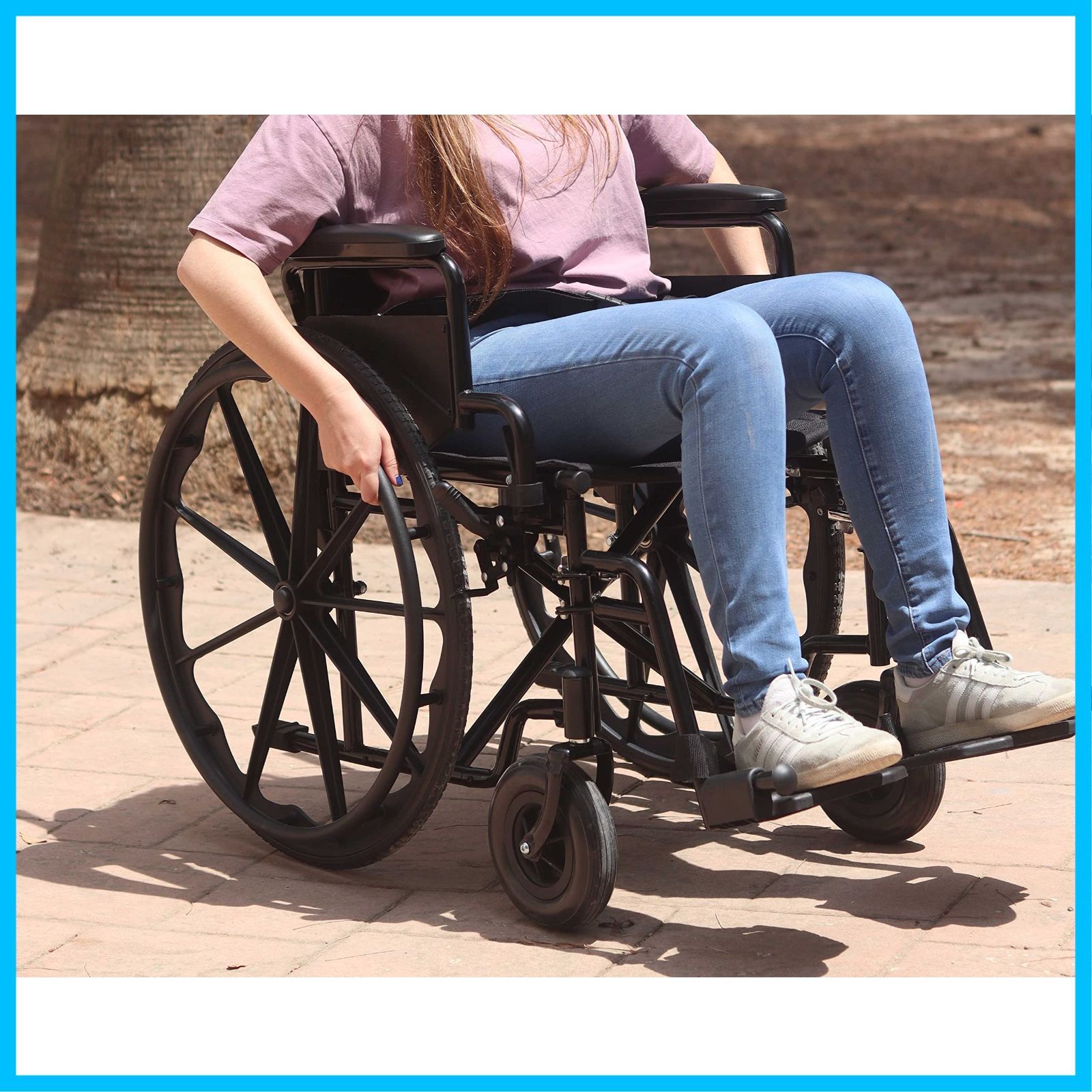 高齢者用スチール車椅子 障害者用車輪付き車椅子