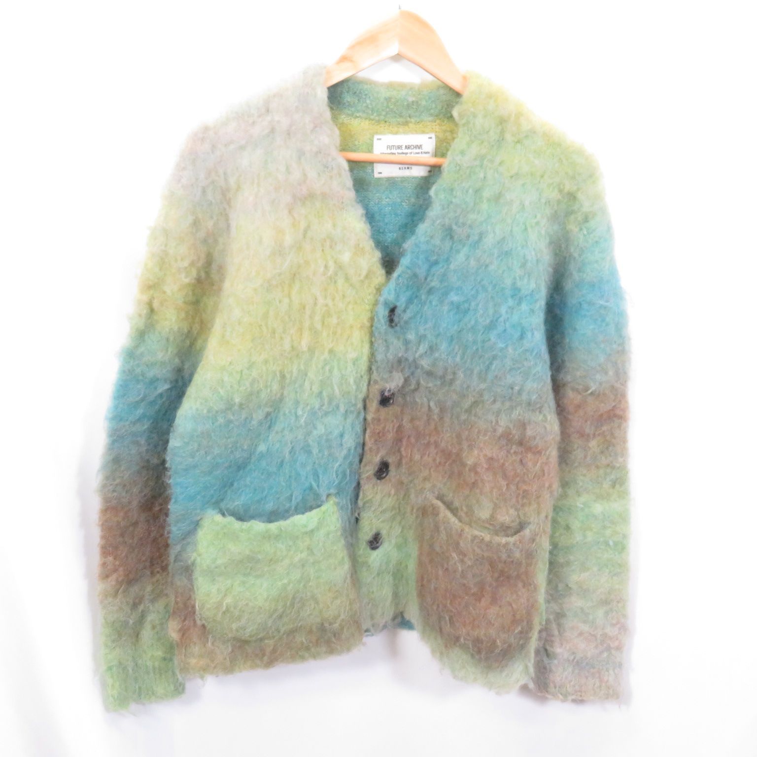 BEAMS ANTI VINTAGE グラデーションシャギー モヘア カーディガン