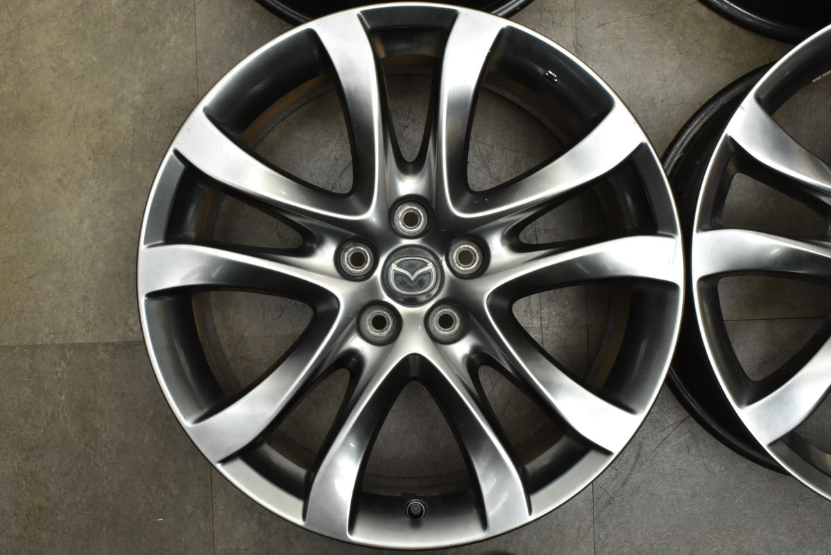 【海外定番】 良好品 マツダ アテンザ ワゴン 純正 19in 7.5J 45 PCD114.3 4本 アクセラ CX-5 CX-8 CX-30 MPV ノーマル戻し スタッドレス用にも 海外通販！