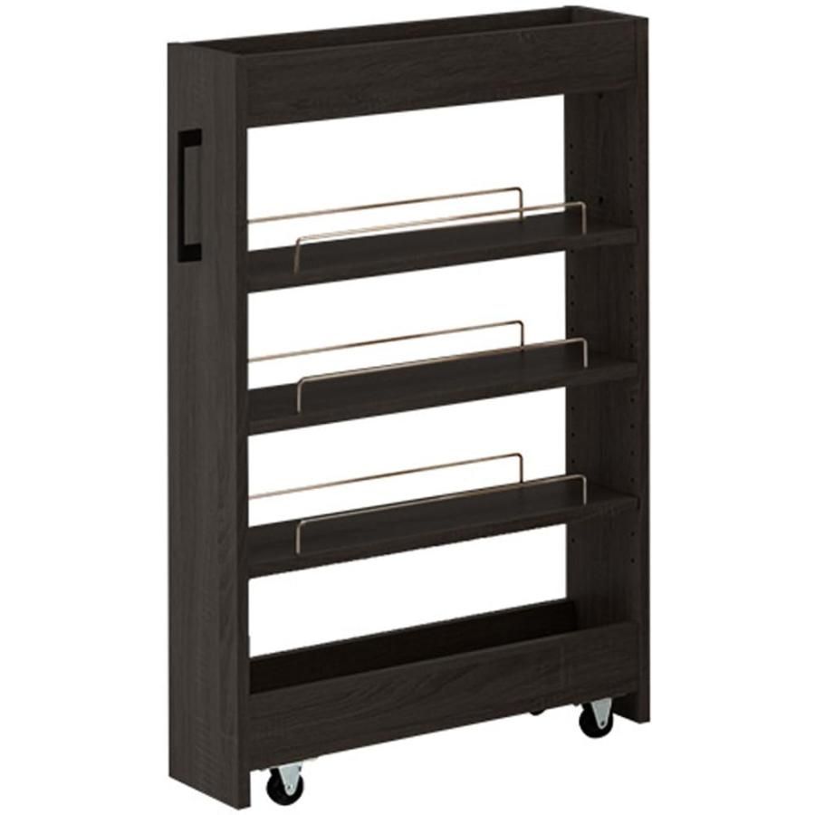 8tail キッチンワゴン 隙間収納 (幅20 奥行60,ブラック) 2074 8tail