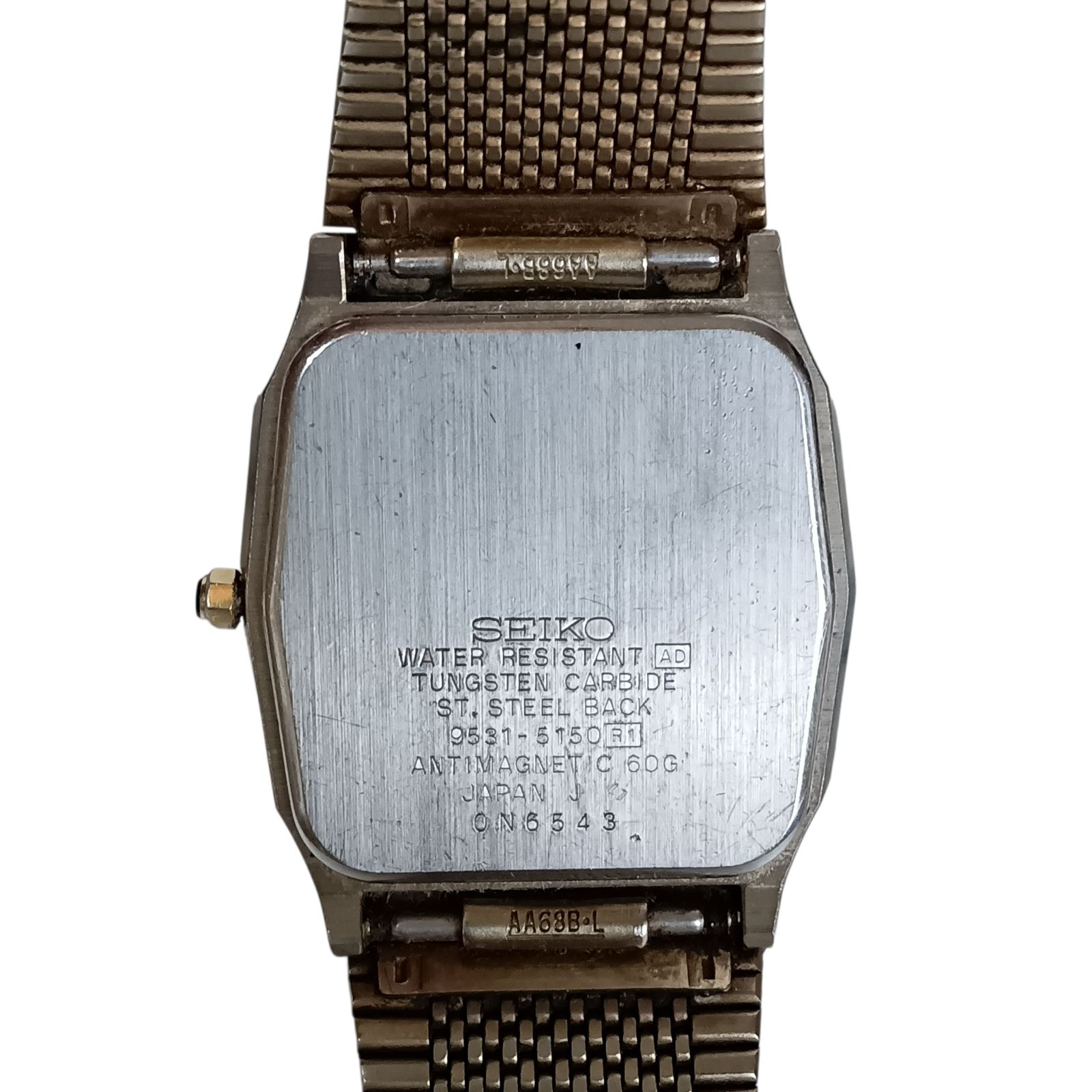 美品□セイコー ドルチェ 炭化タングステン ユニセックス 9531 綺麗
