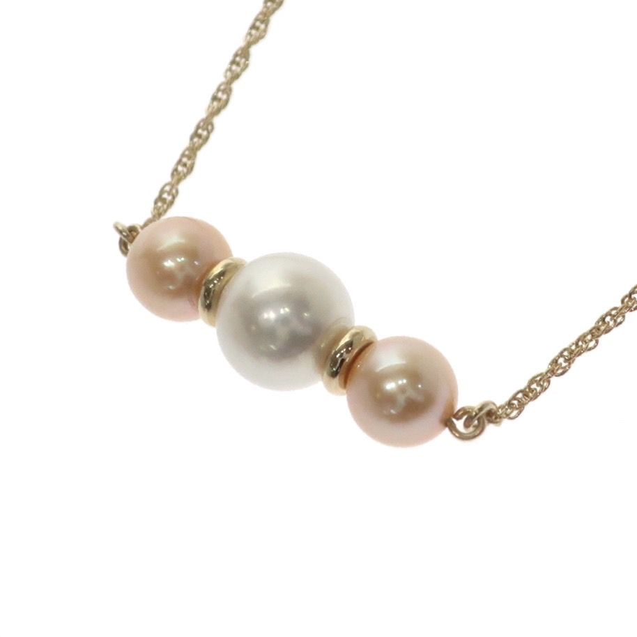 未使用品】TASAKI タサキ パールネックレス K18 YG 750 ゴールド 3P