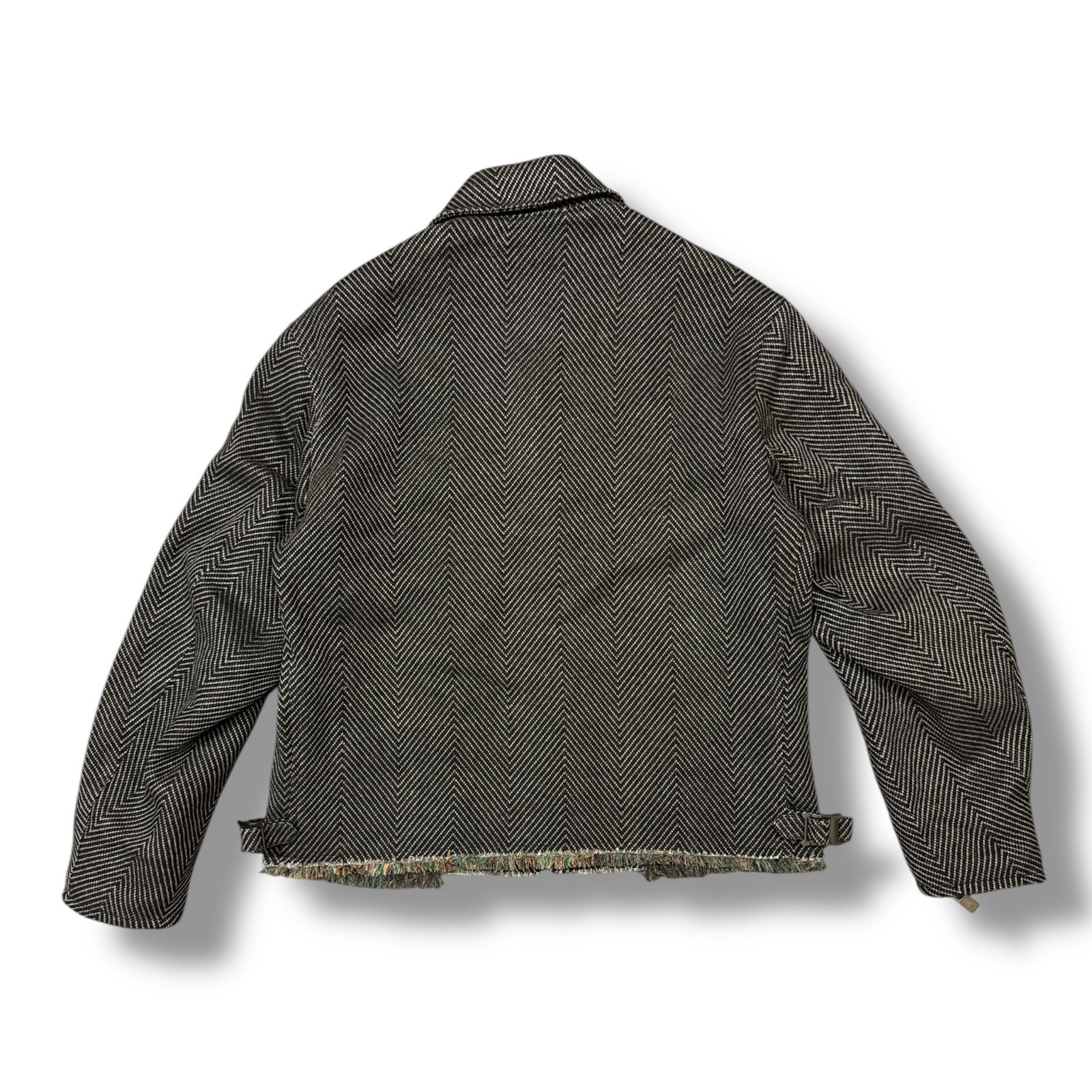 参考上代415800円 Yohji Yamamoto W/L LARGE HERRINGBONE HEM