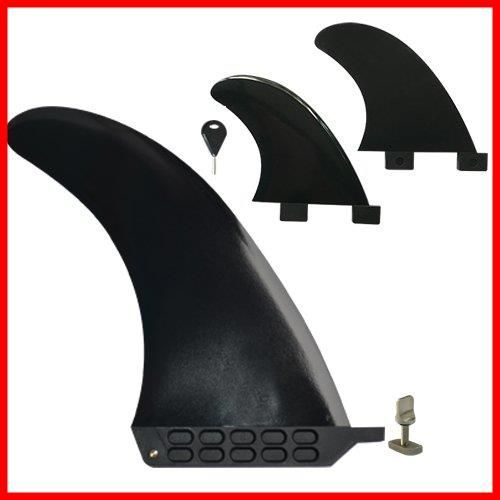 【特価セール】黒 3枚セット サイドフィン FCS対応 FKGFCC-L8-SET-BLK-LT + 8インチフィン ロングボード用 Funktion