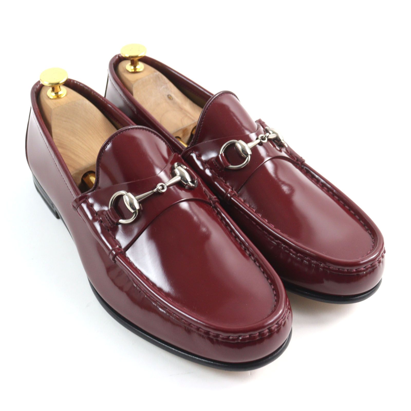 極美品GUCCI グッチ 387598 1953 ホースビット Uチップ エナメル