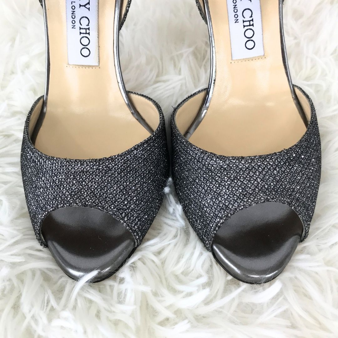 美品】JIMMY CHOO ジミーチュウ サンダル パンプス シルバー