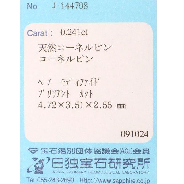★ タンザニア産ブルーコーネルピン