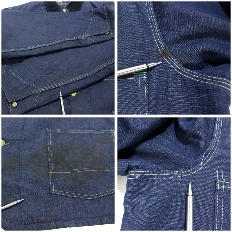 【特売】OshKosh デニムカバーオール　古着 1960s OSHKOSH デニムカバーオール 実寸38-40 - 古着屋HamburgCafe