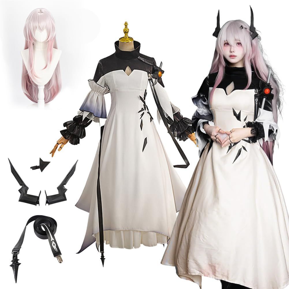 ♥ テレジア ワンピース ウイッグ付き Sieberg アークナイツ テレジア コスプレ 衣装 魔王 Theresa ワンピース ハロウィン クリスマス 仮装 演出服 変装 誕生日 記念日 撮影用 ハロウィン