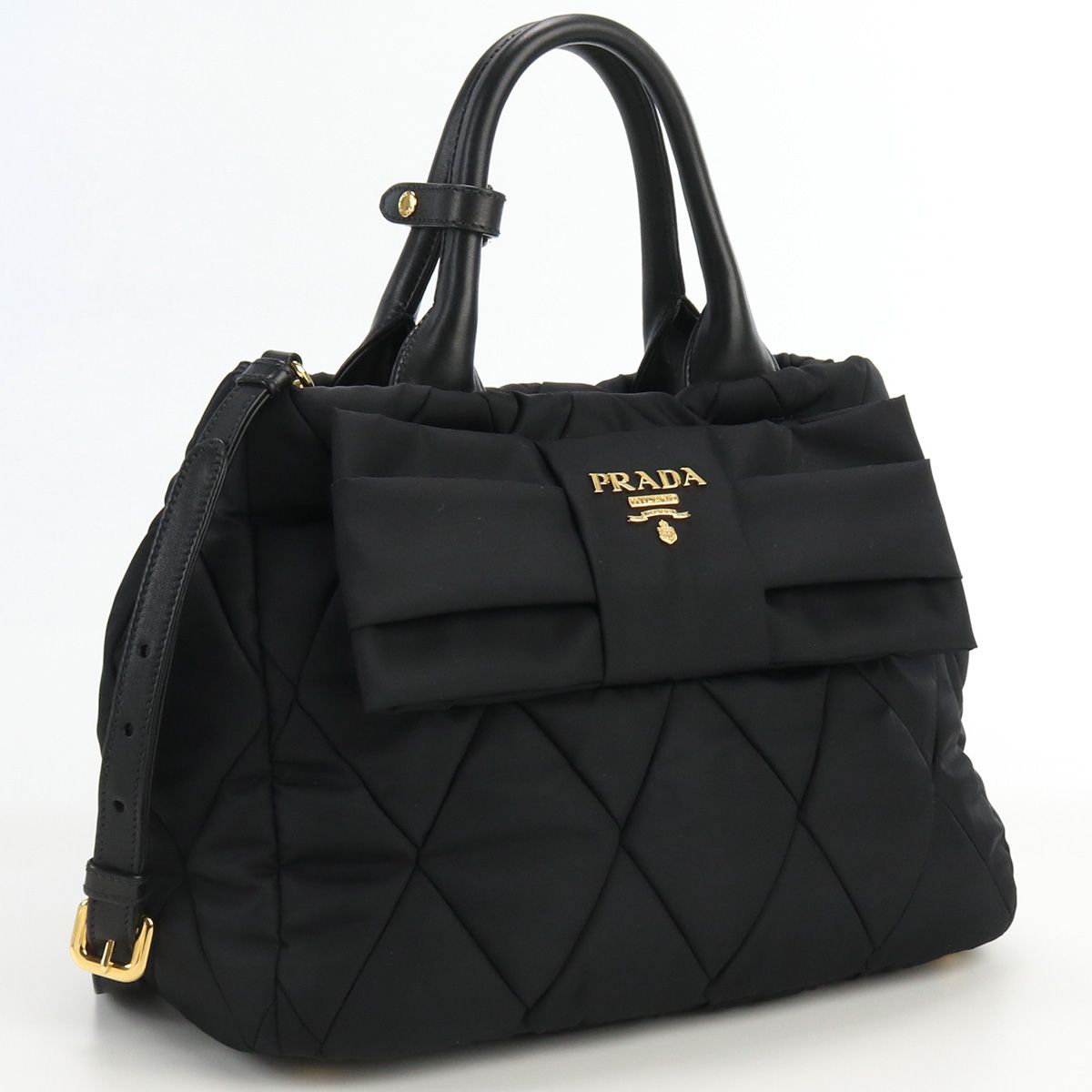 PRADA プラダ ボンバー 2WAYハンドバッグ 1BG005 2BYV F0002