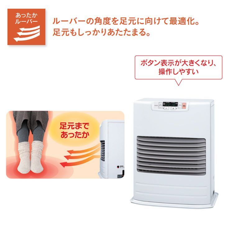 TOYOTOMI FF-V4524 ホワイト スタンダードモデル FF式石油ファンヒーター 別置タンク式 (木造12畳/コンクリ19畳まで) TOYOTOMI トヨトミ FF式石油ストーブ 木造12畳まで &frasl;コンクリート16畳