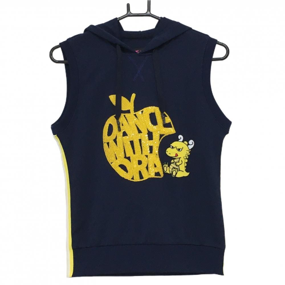 美品　DRAGON DANCE フード付きベスト イエロー 美品DRAGON DANCE フード付きベスト イエロー