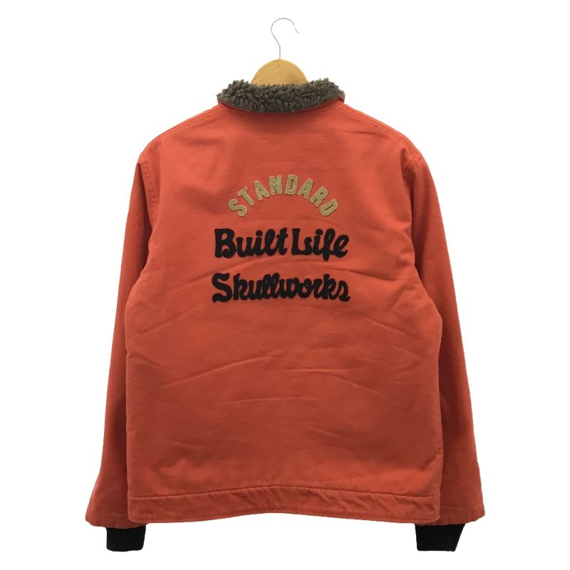 中古】SKULL WORKS N-1 デッキジャケット XL オレンジ スカル