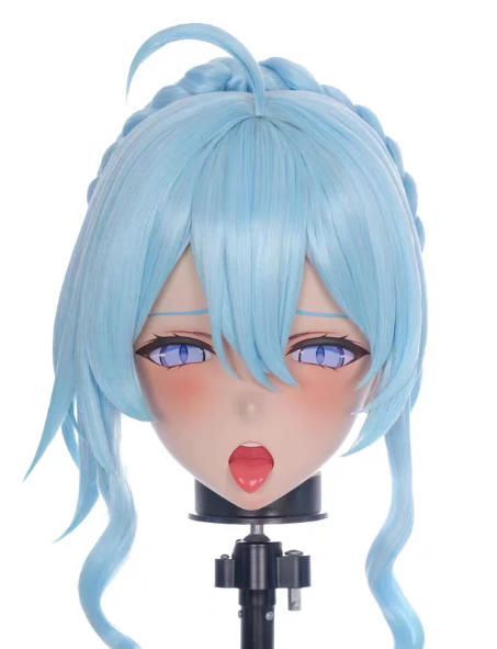 全頭マスク ロック付き NO.1152 フルマスク ドール ヘッドロリータ人形 コスプレ マスク 仮装 着ぐるみ 二次元