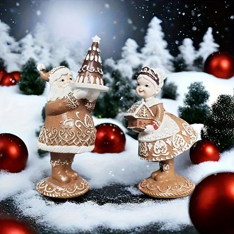 クリスマスオブジェ 置物 ガーデンオーナメント サンタとミセス