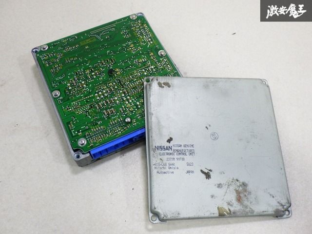 【実働外し！】 NISSAN 日産 純正 S15 シルビア スペックR SR20DET 6MT ターボ エンジンコンピューター ECU CPU 2371M-91F08 棚