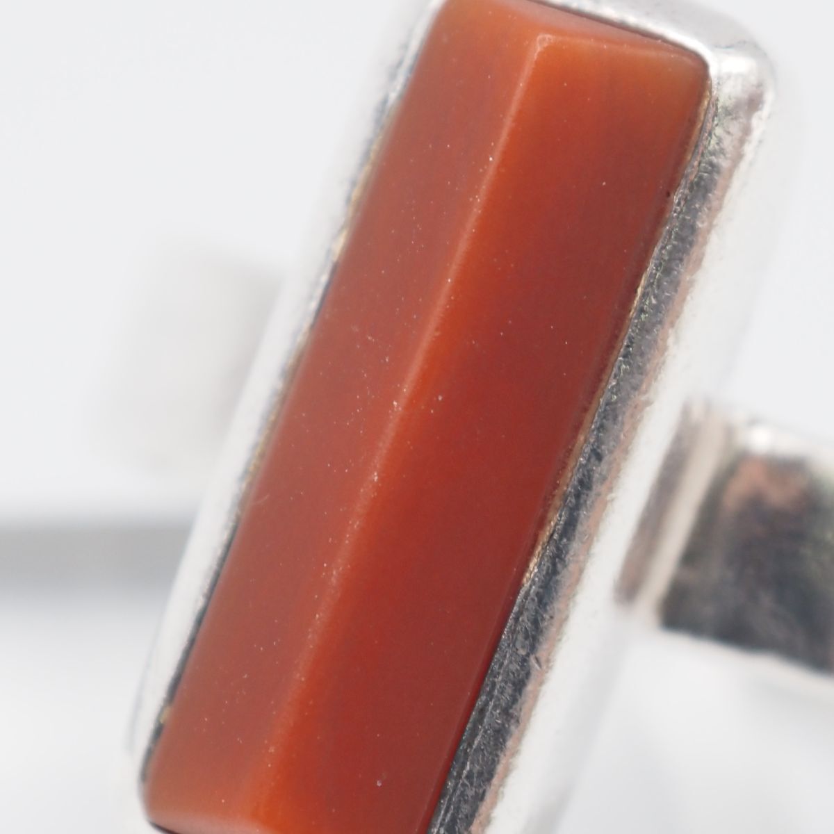 高知県のサンゴ⭐の シルバーの指輪 高知県のサンゴ⭐の シルバーの