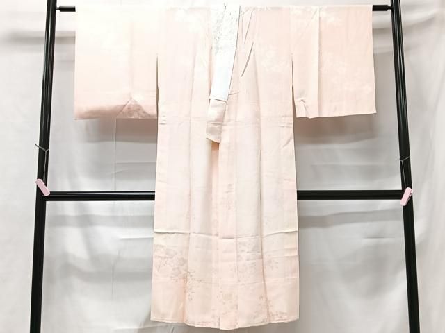 平和屋着物□長襦袢 無双仕立て 舞花文 半衿刺繍 正絹 逸品