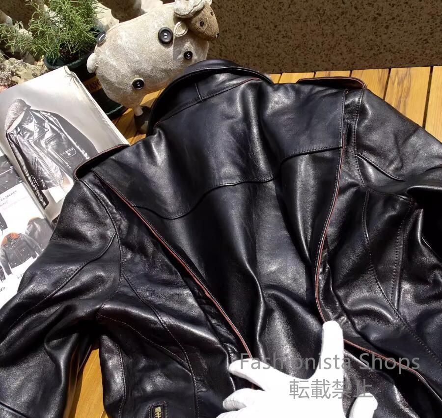 未使用品□JOSEPH ジョセフ 羊革 スタンドカラー シングルライダース