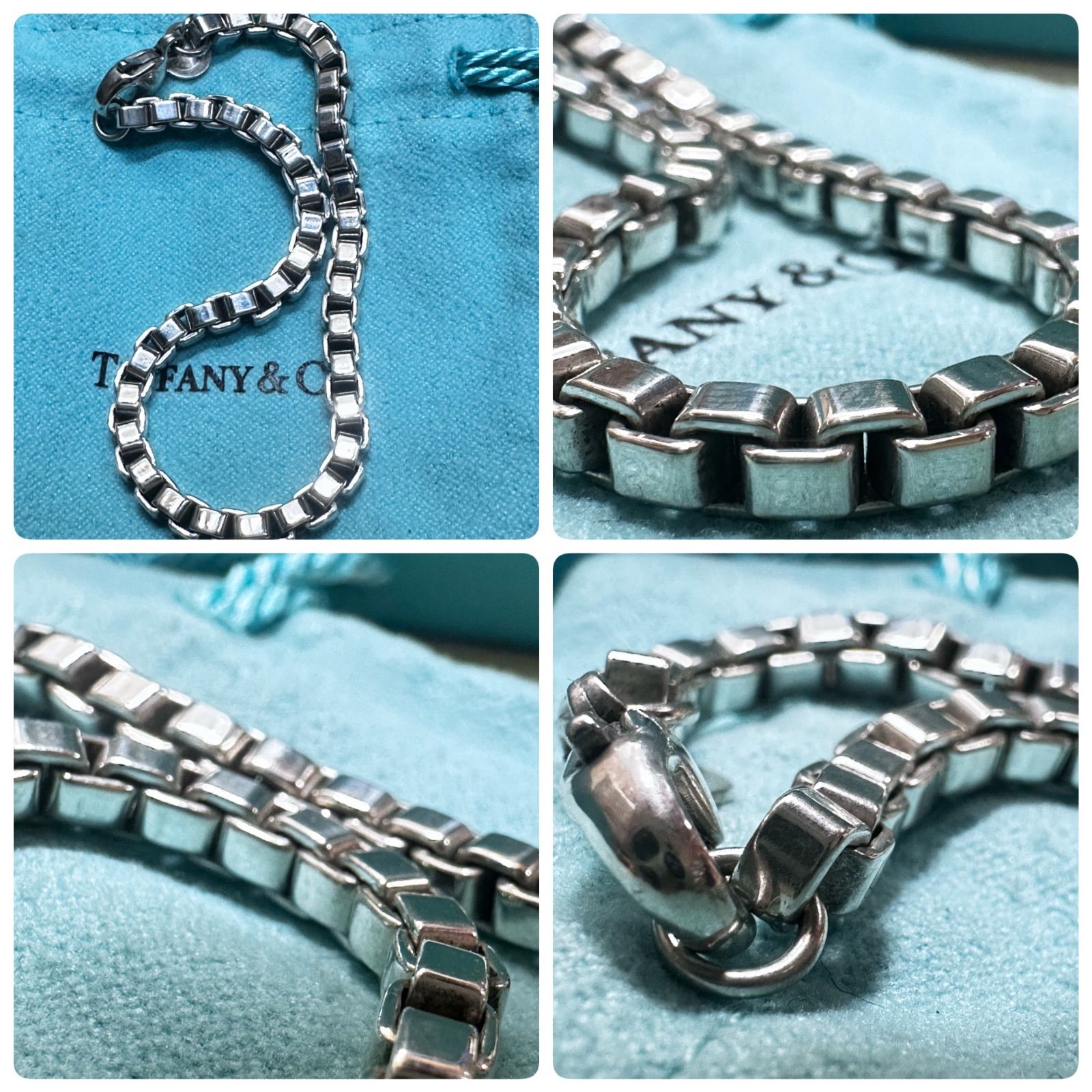 極美品TIFFANY&Co. ティファニー ベネチアンブレスレット 18.5cm