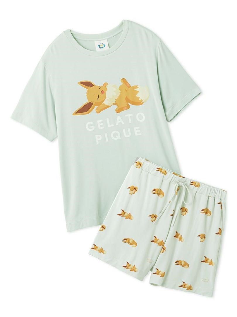 ジェラートピケ ポケモンスリープ 接触冷感プリントTシャツ＆ショートパンツセット MNT