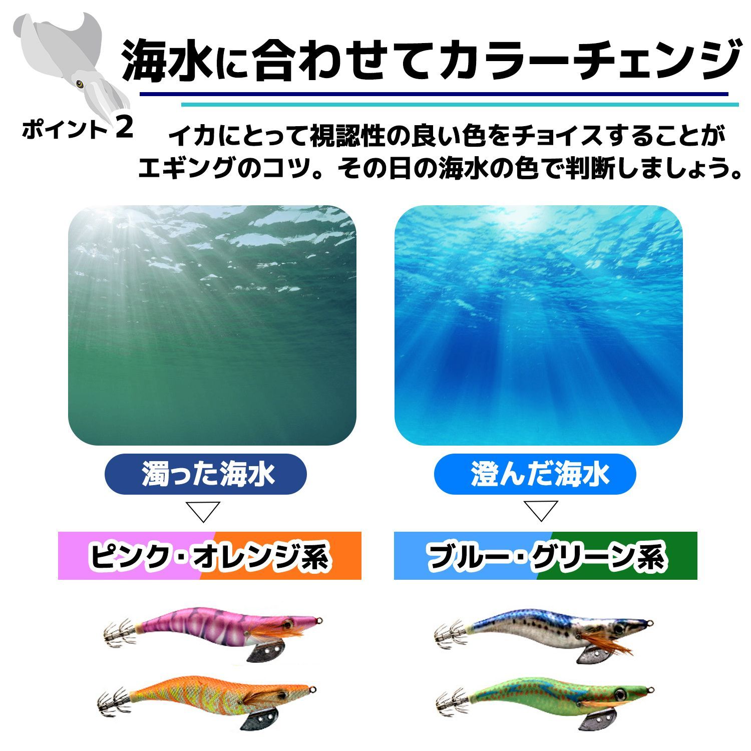 エギ エギング 10本セット 2.5号 3号 3.5号 釣り具 ケース付 餌