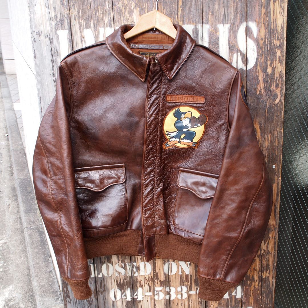 旧リアルマッコイズROUGHWEAR実名復刻 A-2フライトジャケット42 