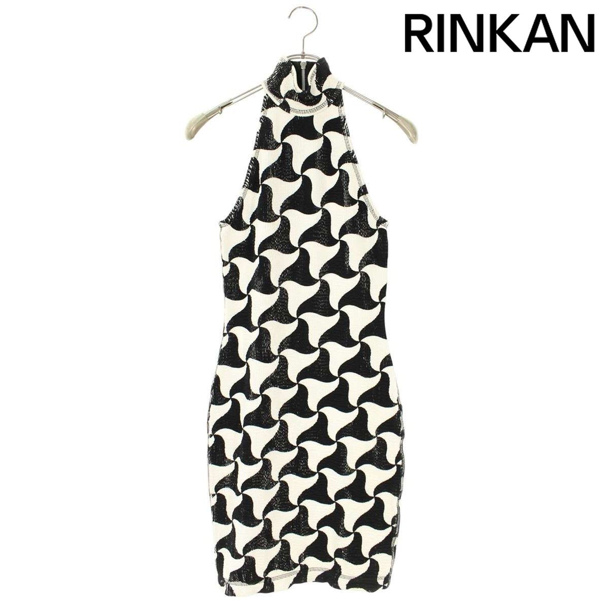 ボッテガヴェネタ 688937 V1N60 ウェーブトライアングルワンピース レディース xs