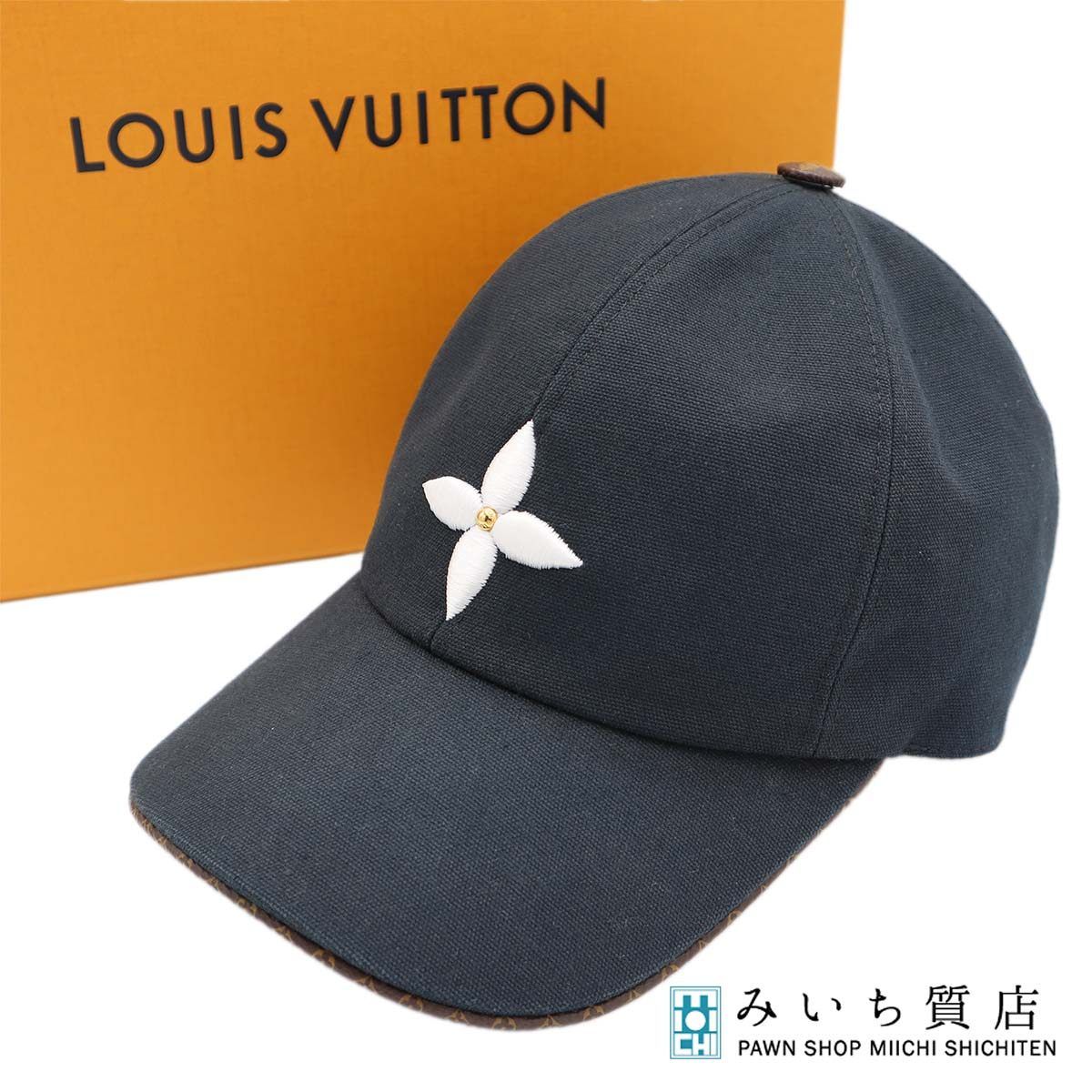 LOUIS VUITTON ルイヴィトン LV キャップ M76947 ブラック系 帽子 箱有 25k907