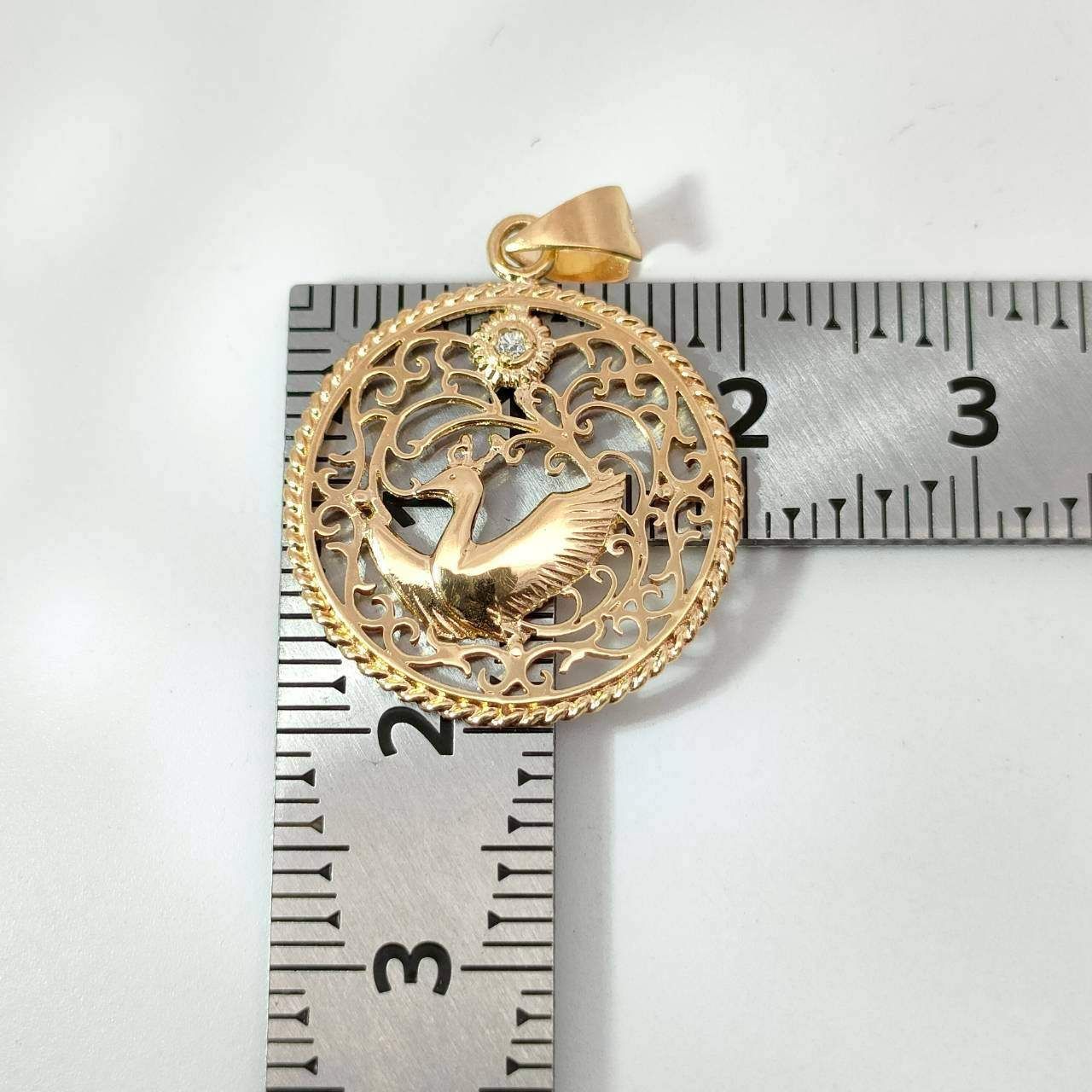 18金 K18 男女兼用 鳳凰 デザインネックレストップ 1.77ｇ C939 FORTGASGNV_COM_BR