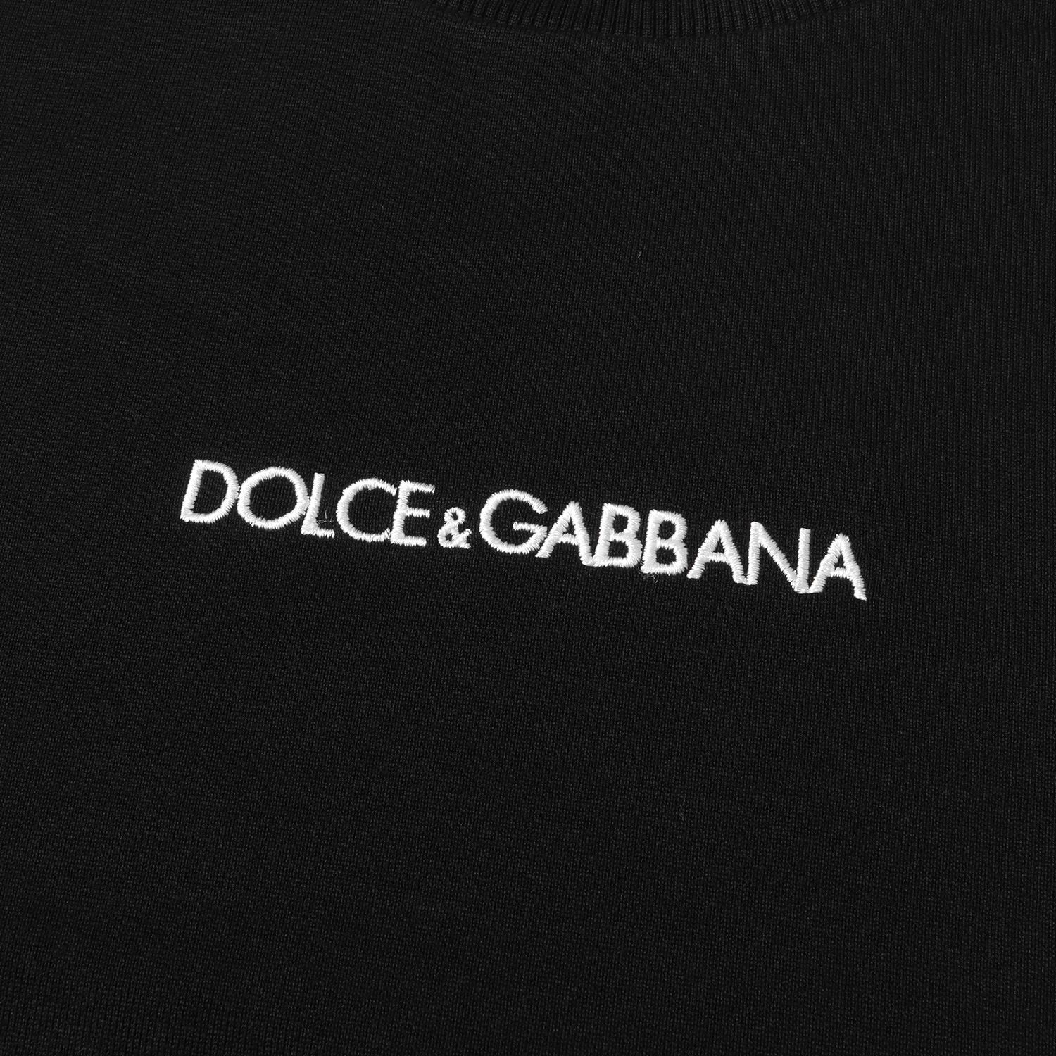 美品 DOLCE&GABBANA ドルチェ&ガッバーナ スウェット サイズ:48 近年モデル ロゴ 刺繍 クルーネック ストレッチ スウェットシャツ  G9OV3Z FU7DU トップス トレーナー プルオーバー 裏毛 ブラック 黒 イタリア製 - メルカリ