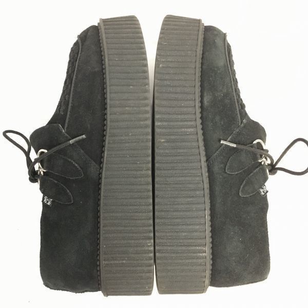 T.U.K size24.5-25.0 UK6 ラバーソールブーツ クリーパーシューズ〈黒 