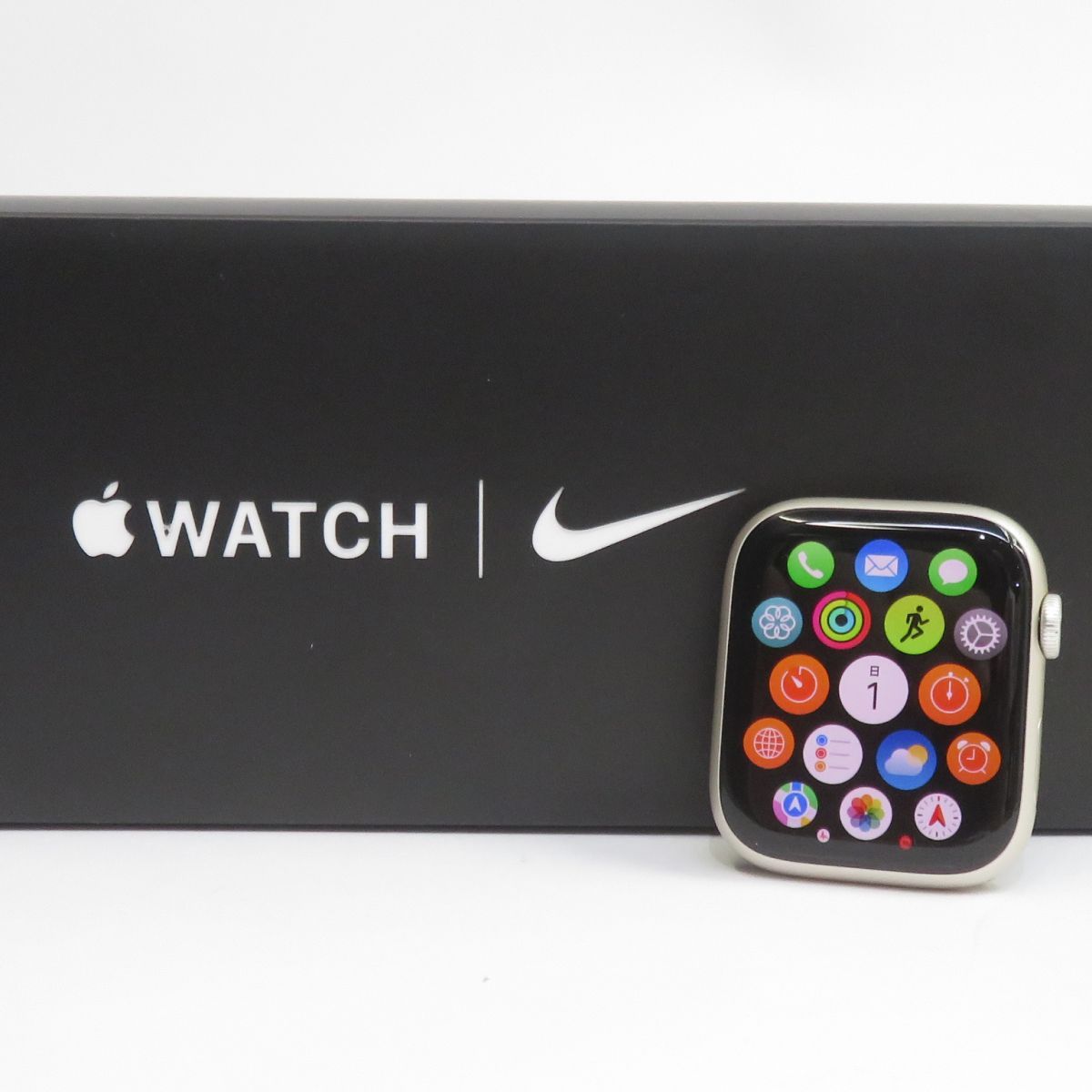 Apple Watch Nike Series 7 GPSモデル 45mm MKNW3J/A Nikeスポーツバンド バッテリー最大容量88％ ※中古