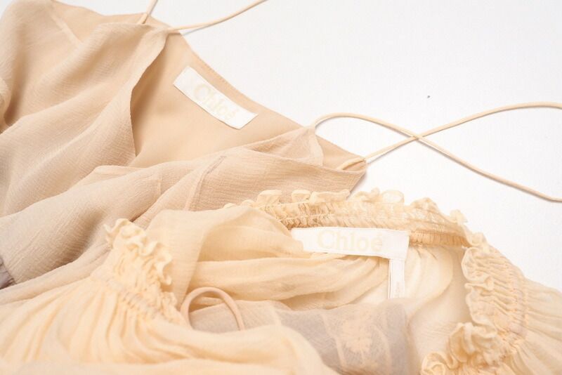 □美品□CHLOE クロエ シルクシフォン チュニック プルオーバー □美品□CHLOE クロエ シルクシフォン チュニック プルオーバー