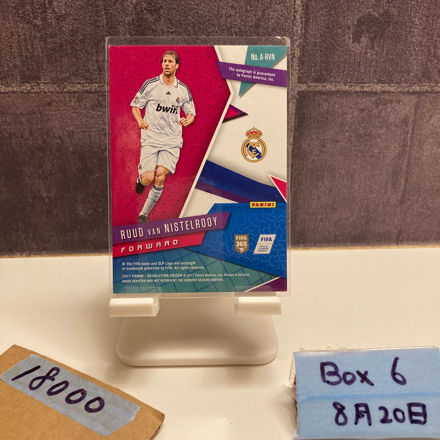 panini revolution ヴァーディ　サインカード 2017 Panini Revolution Ruud Van Nistelrooy サイン Real