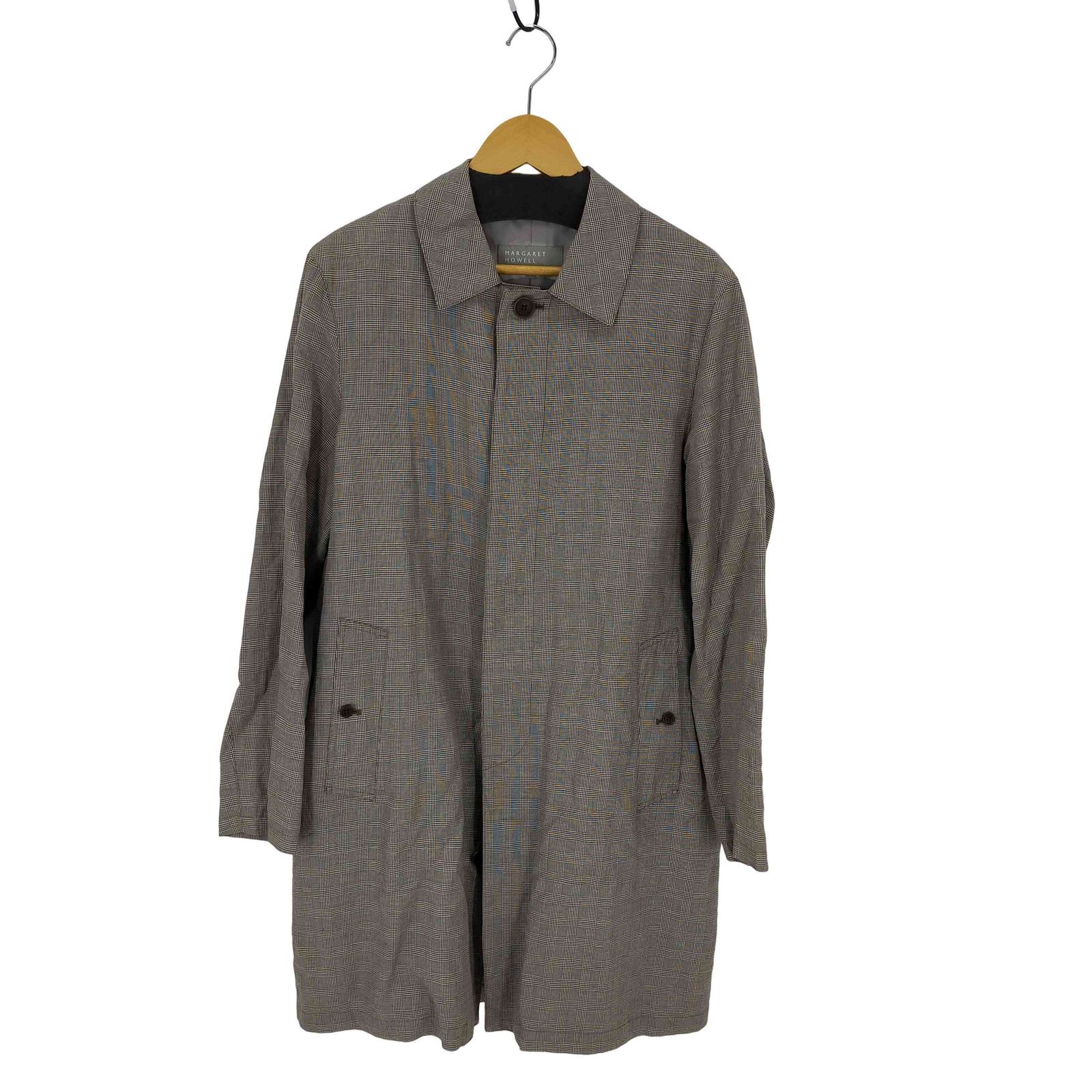 マーガレットハウエル MARGARET HOWELL グレンチェック 比翼ステン