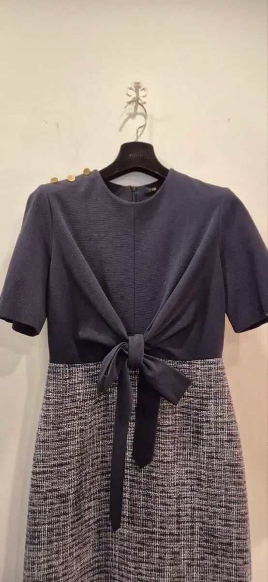 maje マージュ リボン リボン結び ポイント ミックス ワンピース S サイズ